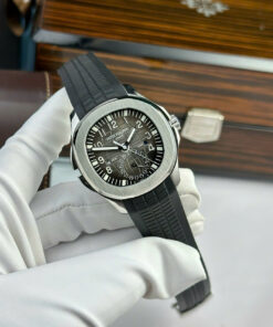 Patek Philippe Aquanaut 5164 Replica Watches Gray Dial Rubber Strap PPF Factory 40.8mm