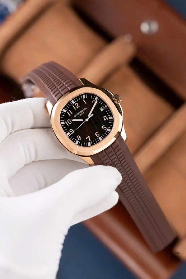 Patek Philippe Aquanaut 5167 Dial Brown Replica Watches Rubber Strap 40mm - Image 2