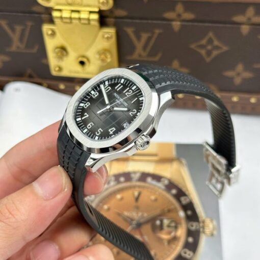 Patek Philippe Aquanaut 5167 Knock Off Watches Gray Dial Rubber Strap BBF Factory 40mm - Image 6
