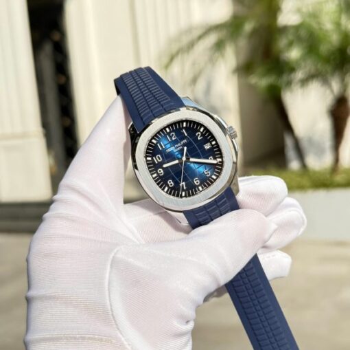 Patek Philippe Aquanaut 5168 Best Copies Watches Blue Dial Rubber Strap BBF Factory 42,2mm - Image 3