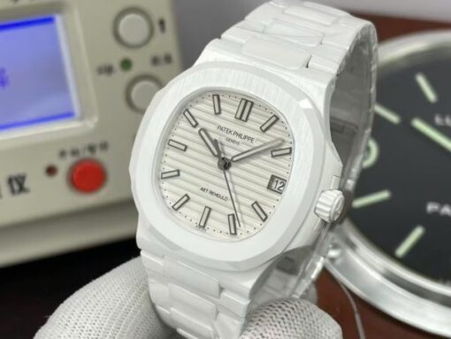 Patek Philippe Luxury Replica Watches Nautilus 5711 White Ceramic Best Quality 40mm - Image 5