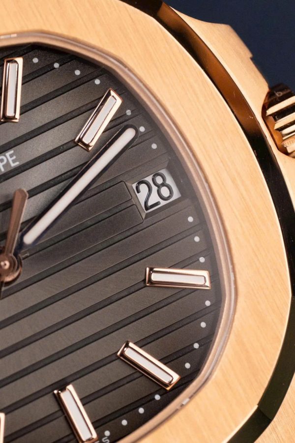 Patek Philippe Nautilus 5711R Best Fake Watches Gray Dial Leather Strap BBF Factory 40mm - Image 7