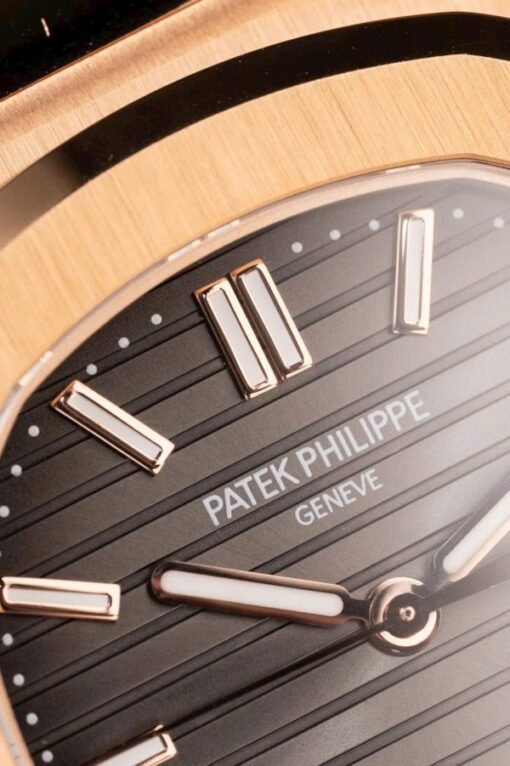 Patek Philippe Nautilus 5711R Best Fake Watches Gray Dial Leather Strap BBF Factory 40mm - Image 6