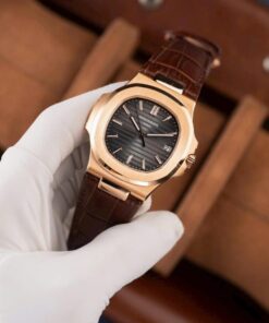 Alternative view of Patek Philippe Nautilus 5711R Best Fake Watches Gray Dial Leather Strap BBF Factory 40mm