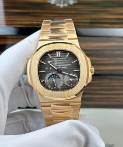 Alternative view of Patek Philippe Nautilus 5712R Imitation Watches Gray Dial Metal Wire Engraving Machine PPF Factory 40mm