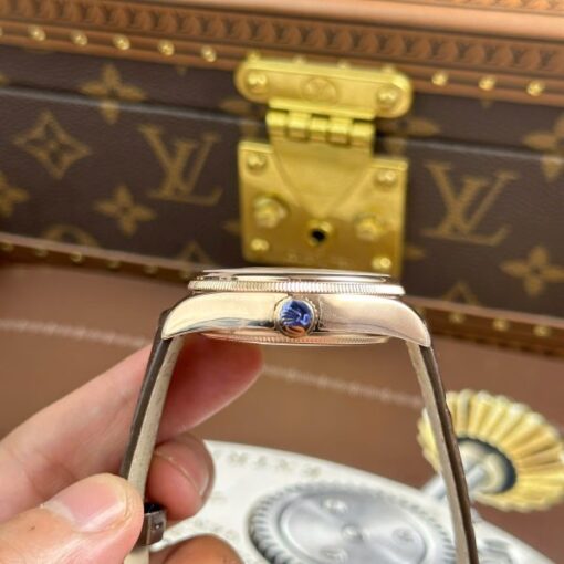 Rolex Cellini Moonphase 50535 Rose Gold Imitation Watches Brown Leather Strap KZ Factory 39mm - Image 10