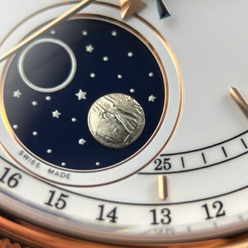 Rolex Cellini Moonphase 50535 Rose Gold Imitation Watches Brown Leather Strap KZ Factory 39mm - Image 8
