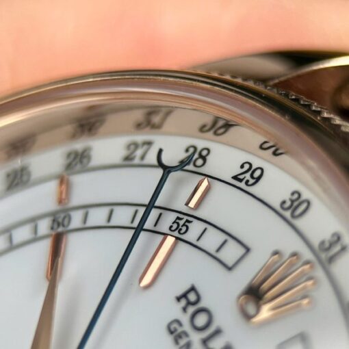 Rolex Cellini Moonphase 50535 Rose Gold Replica Watches Black Leather Strap KZ Factory 39mm - Image 7
