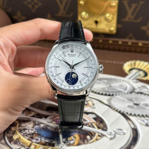Rolex Cellini Moonphase 50535 Knock Off Watches White Dial Automatic Movement KZ Factory 39mm