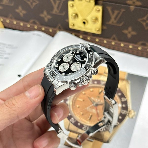 Rolex Cosmograph Daytona 126519LN Good Imitation Watches Black Dial Oysterflex Strap Clean Factory 40mm - Image 9