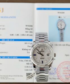 Rolex Day-Date Knock Off Watches Full Moissanite Dial Custom GM Factory 40mm