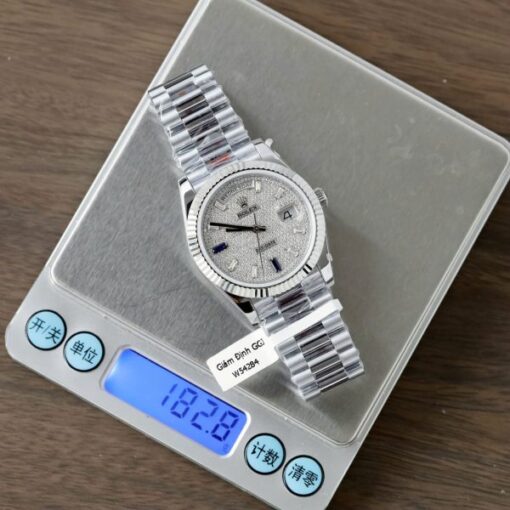 Rolex Day-Date Knock Off Watches Full Moissanite Dial Custom GM Factory 40mm - Image 3