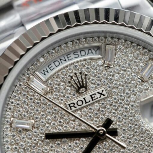 Rolex Day-Date Knock Off Watches Full Moissanite Dial Custom GM Factory 40mm - Image 5