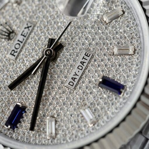 Rolex Day-Date Knock Off Watches Full Moissanite Dial Custom GM Factory 40mm - Image 6