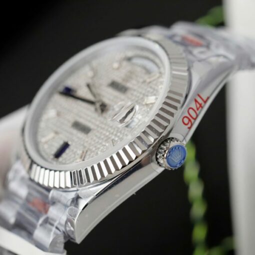 Rolex Day-Date Knock Off Watches Full Moissanite Dial Custom GM Factory 40mm - Image 7