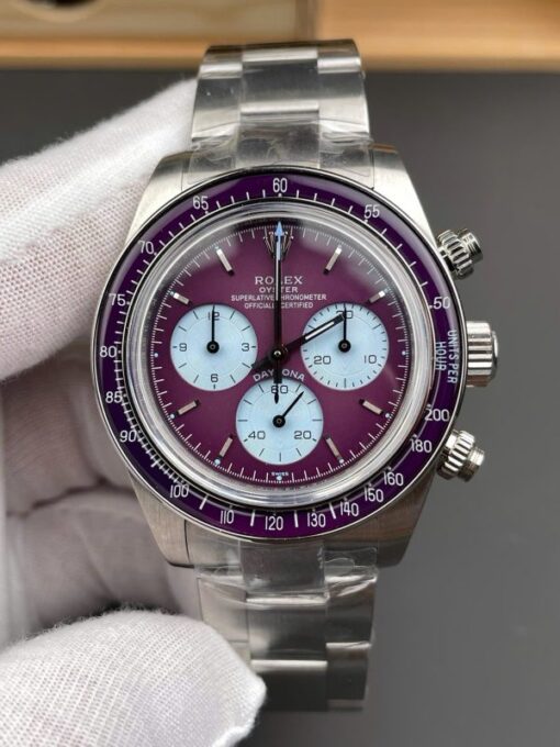 Rolex Luxury Replica Watches Daytona 116508 Warm Burgundy Best Quality 40mm - Image 4