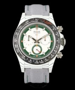 Alternative view of Rolex Daytona Diw Carbo Quartz Alpine Luxury Fake Watches Best Quality Fabric Strap 40mm
