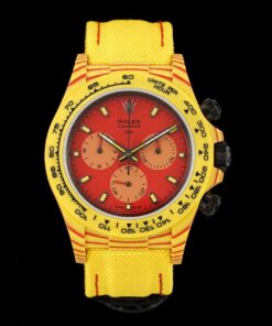 Rolex Daytona Diw Carbon Fiber Volcano Yellow Luxury Fake Watches Best Quality 40mm