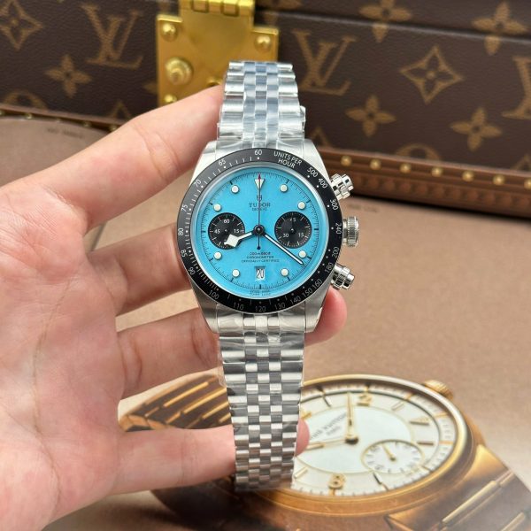 Tudor Black Bay Chronograph Best Copies Watches Tiffany Dial Metal Wire ZF Factory 41mm - Image 2