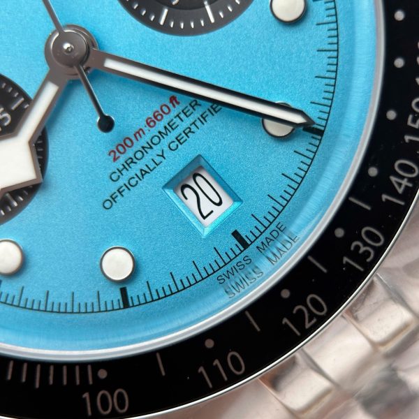 Tudor Black Bay Chronograph Best Copies Watches Tiffany Dial Metal Wire ZF Factory 41mm - Image 7