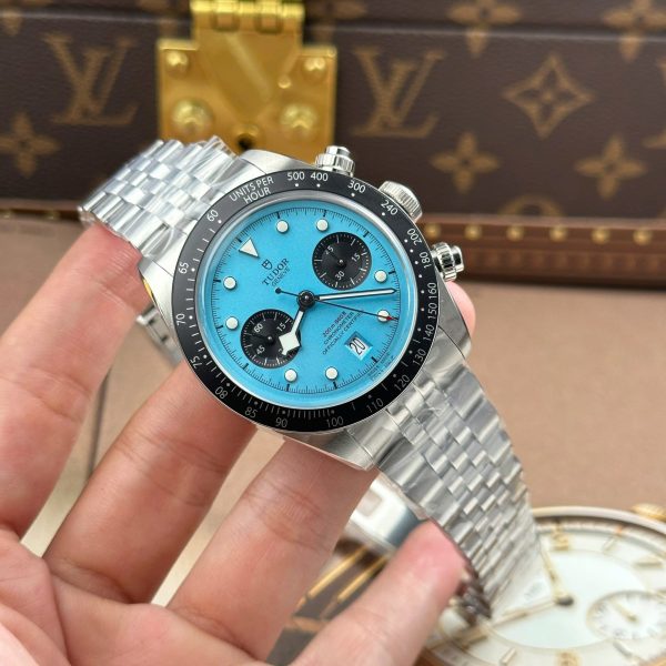Tudor Black Bay Chronograph Best Copies Watches Tiffany Dial Metal Wire ZF Factory 41mm - Image 3