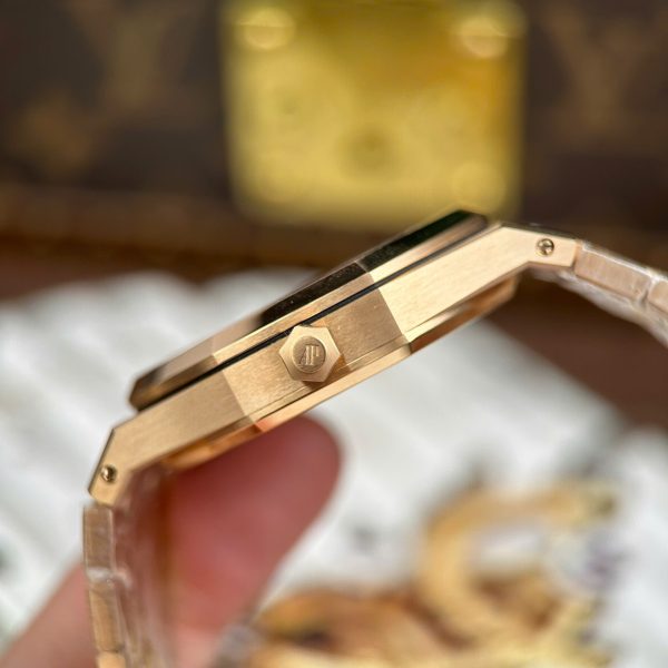 Audemars Piguet Imitation Watches Royal Oak Jumbo Extra-thin Openworked 16204 Skeleton Dial Rose Gold ZF Factory 39mm - Image 11