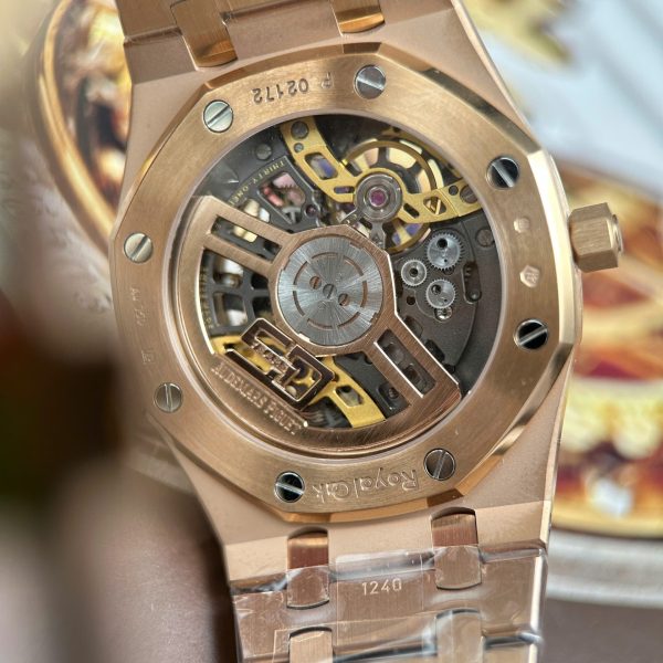 Audemars Piguet Imitation Watches Royal Oak Jumbo Extra-thin Openworked 16204 Skeleton Dial Rose Gold ZF Factory 39mm - Image 13
