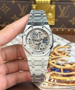 Audemars Piguet Replica Watches Royal Oak Jumbo Extra-thin Openworked 16204 Skeleton Dial ZF Factory 39mm