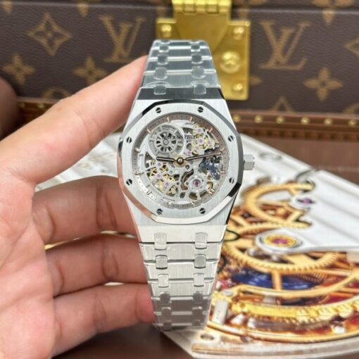 Audemars Piguet Replica Watches Royal Oak Jumbo Extra-thin Openworked 16204 Skeleton Dial ZF Factory 39mm - Image 2