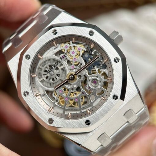 Audemars Piguet Replica Watches Royal Oak Jumbo Extra-thin Openworked 16204 Skeleton Dial ZF Factory 39mm - Image 5