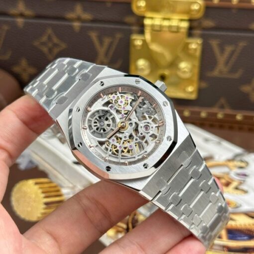 Audemars Piguet Replica Watches Royal Oak Jumbo Extra-thin Openworked 16204 Skeleton Dial ZF Factory 39mm - Image 3