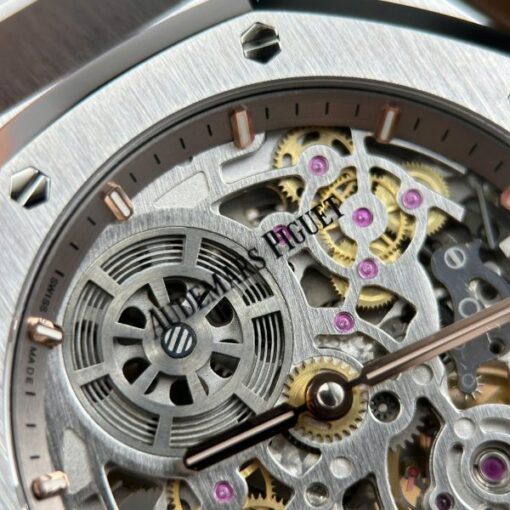 Audemars Piguet Replica Watches Royal Oak Jumbo Extra-thin Openworked 16204 Skeleton Dial ZF Factory 39mm - Image 6
