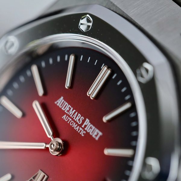 Audemars Piguet Royal Oak Extra-thin Jumbo 16202 Replica Watches Smoked Burgundy Dial ZF Factory 39mm - Image 7