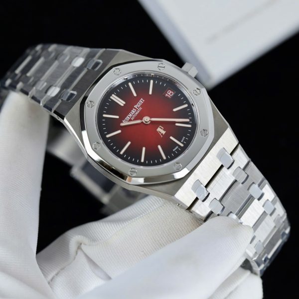 Audemars Piguet Royal Oak Extra-thin Jumbo 16202 Replica Watches Smoked Burgundy Dial ZF Factory 39mm - Image 4