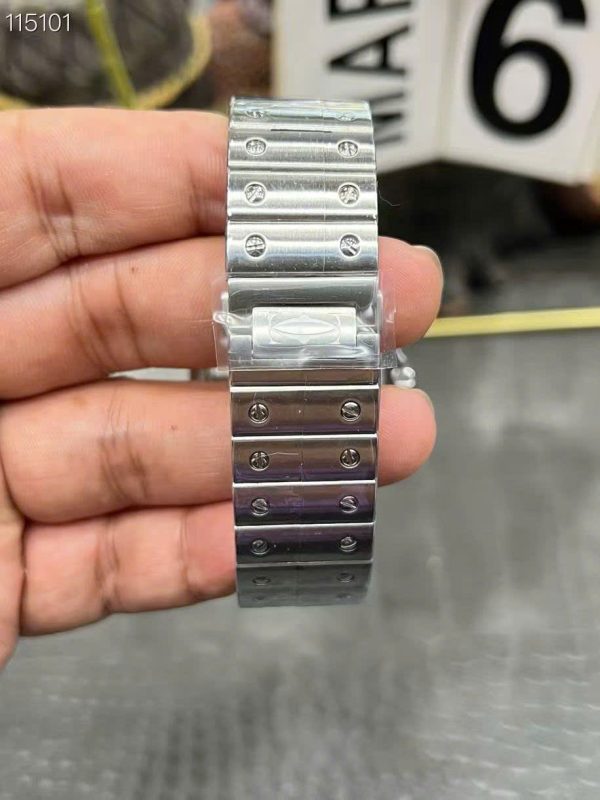 Cartier Santos CRWHSA0015 Replica Watches Skeleton Dial Metal Wire THB Factory 39.8mm - Image 9