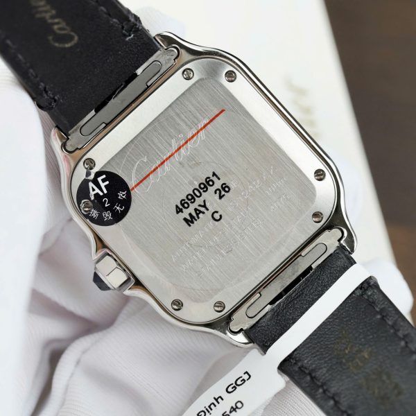 Cartier Santos Women’s Replica Watches Moissanite Diamonds Custom BV Factory 35.2mm - Image 9