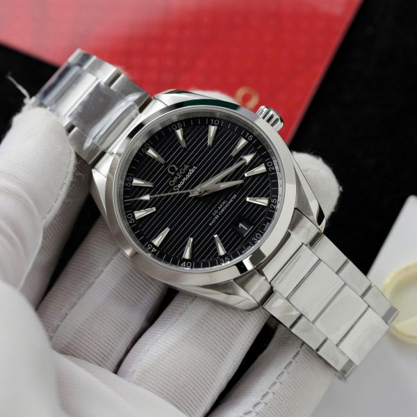 Omega Seamaster Aqua Terra 150M Knock Off Watches Black Dial Horizontal Stripes VS Factory 41mm - Image 3