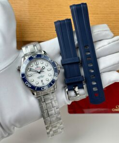 Omega Seamaster Diver 300M Replica Watches White Dial Metal Wire VS Factory 42mm