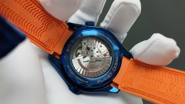 Omega Seamaster Planet Ocean Replica Watches Blue Dial Rubber Strap VS Factory 45.5mm - Image 7