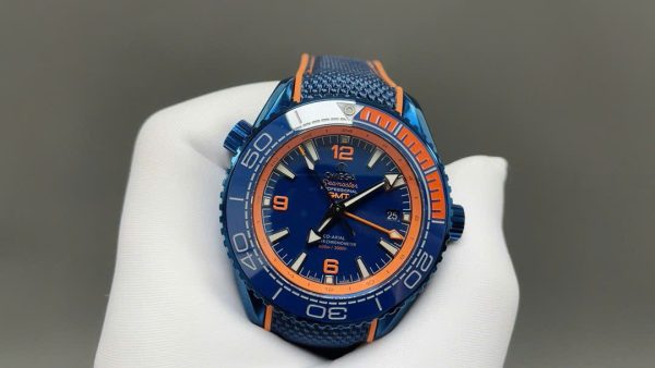 Omega Seamaster Planet Ocean Replica Watches Blue Dial Rubber Strap VS Factory 45.5mm - Image 4