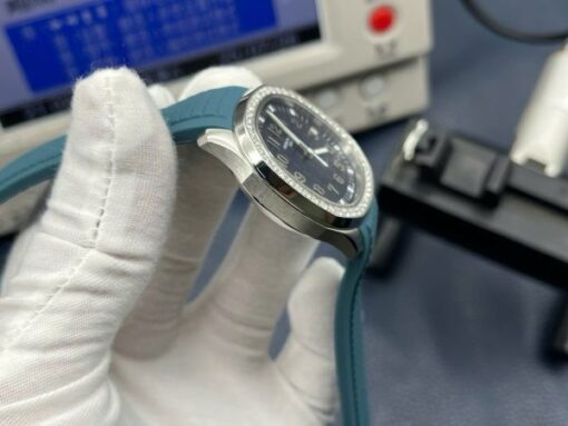 Patek Philippe Aquanaut 5268G Imitation Watches Charcoal Blue Dial Rubber Strap PPF Factory 38,8mm - Image 7