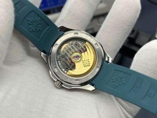 Patek Philippe Aquanaut 5268G Imitation Watches Charcoal Blue Dial Rubber Strap PPF Factory 38,8mm - Image 8