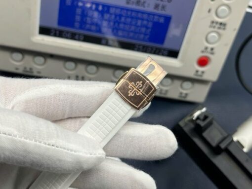 Patek Philippe Aquanaut 5268R Replica Watches White Rubber Strap Automatic Movement PPF Factory 38,8mm - Image 9