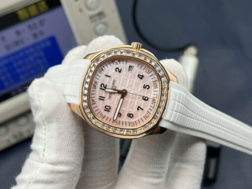 Patek Philippe Aquanaut 5268R Replica Watches White Rubber Strap Automatic Movement PPF Factory 38,8mm - Image 4