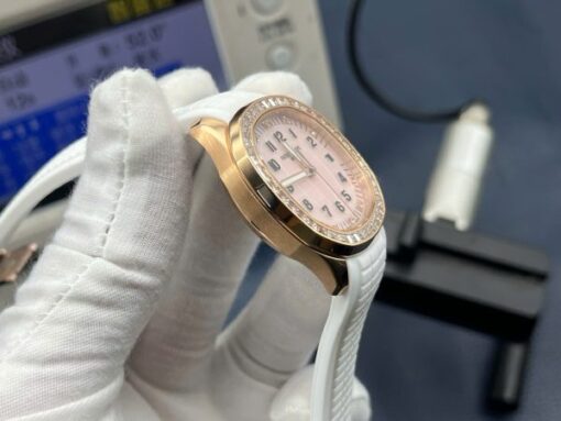 Patek Philippe Aquanaut 5268R Replica Watches White Rubber Strap Automatic Movement PPF Factory 38,8mm - Image 6