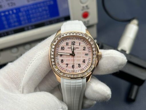Patek Philippe Aquanaut 5268R Replica Watches White Rubber Strap Automatic Movement PPF Factory 38,8mm