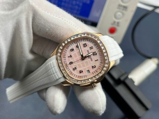 Patek Philippe Aquanaut 5268R Replica Watches White Rubber Strap Automatic Movement PPF Factory 38,8mm - Image 5