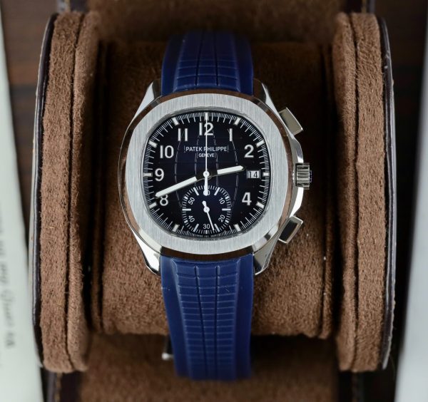 Patek Philippe Aquanaut 5968G Replica Watches Blue Dial Rubber Strap 42.2mm - Image 2