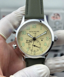 Patek Philippe Calatrava Pilot Travel Time 5524G Luxury Imitation Watches 42mm