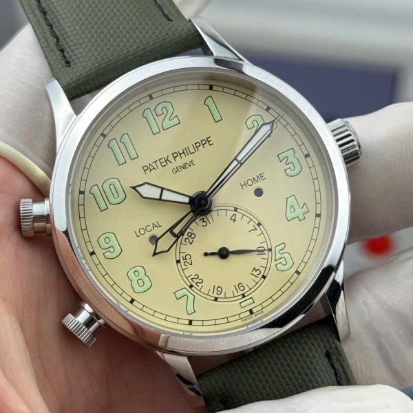 Patek Philippe Calatrava Pilot Travel Time 5524G Luxury Imitation Watches 42mm - Image 5